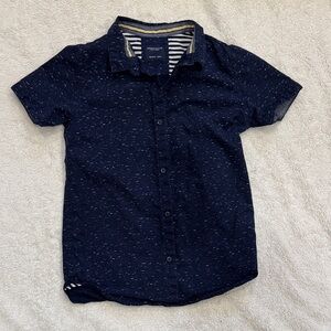 Denim & Flower Dark Blue Collar Shirt